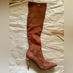 Donna Karan Women's Over the Knee Boots. Size 8. Cognac. NIB